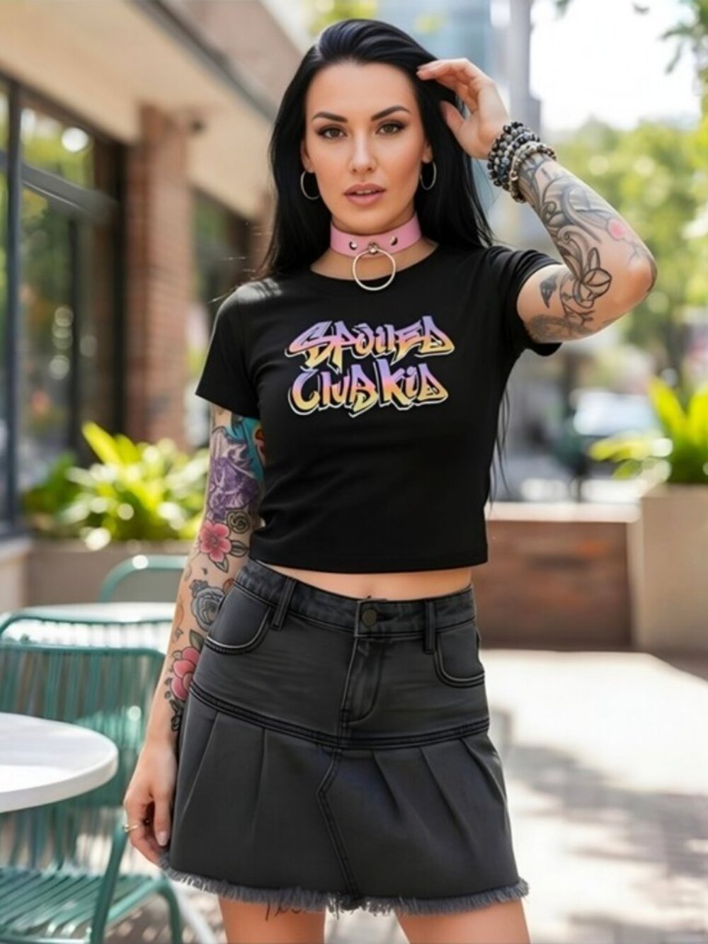 Horoscopez Spoiled For Life Graphic Tee Oversized Black Cotton Shirt Plus 2X NWT